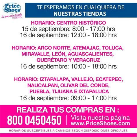 horario de price shoes periférico|precio de zapatos.